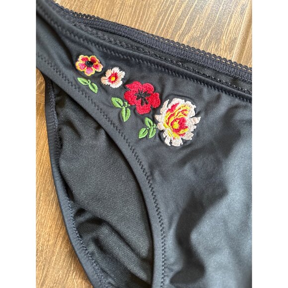 Johnny Was Large Darya Hipster Swim Bottoms Black Embroidered NEW - Picture 4 of 8